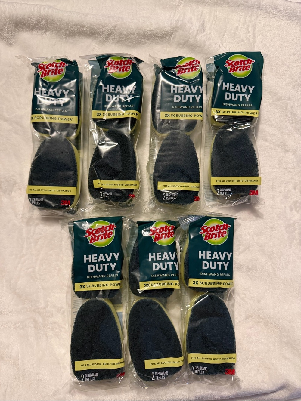 7 Packs (2 per pack) Scotch-Brite Heavy Duty Dishwand Refills